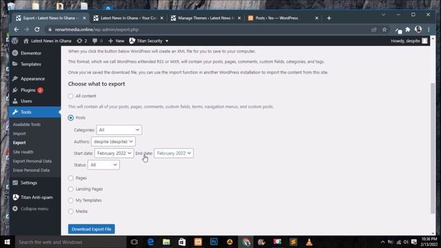 HOW TO EXPORT AND IMPORT WORDPRESS POST AND PAGES смотреть онлайн