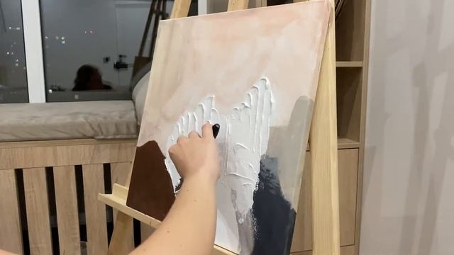 Abstract Art painting process. Процесс создания картины текстурной пастой и акрилом смотреть онлайн