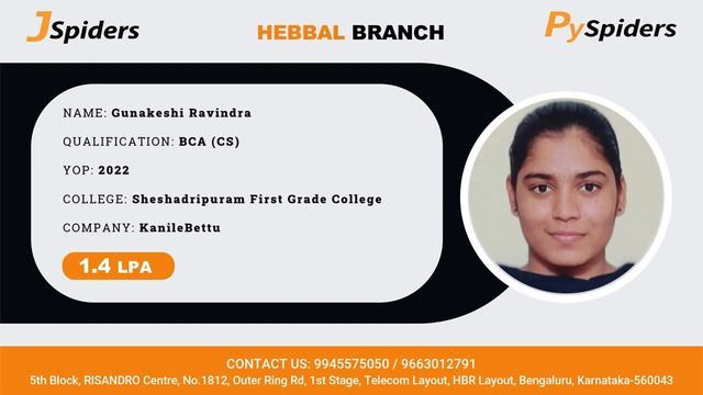 Finally placed in IT Company | Jspiders | Hebbal | Gunakeshi Ravindra Placed from Jspiders смотреть онлайн