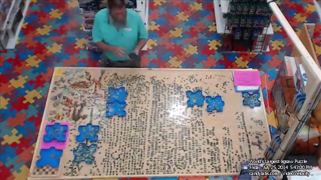 Day 56 July 25, 2014 - "Wildlife" 33600 pc World's Largest Jigsaw Puzzle assembly смотреть онлайн