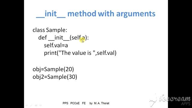 Python OOP init method смотреть онлайн