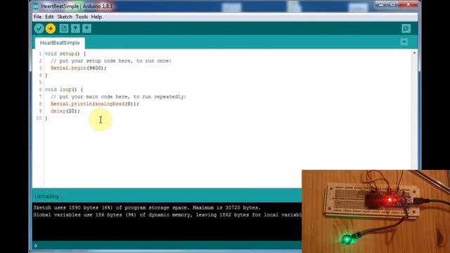 Heart/pulse sensor with Arduino смотреть онлайн