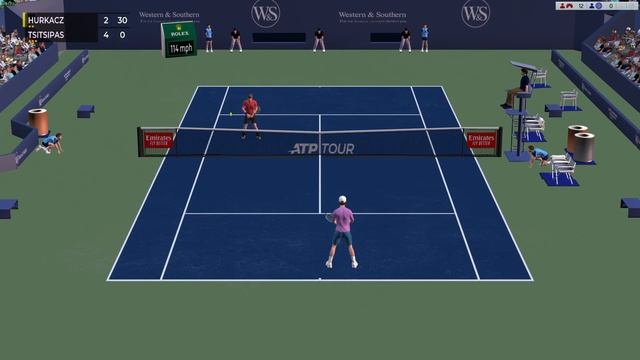 FULL ACE TENNIS SIMULATOR 2021 CINCINNATI - Tsitsipas vs. Hurkacz - The Most Realistic Tennis Game смотреть онлайн