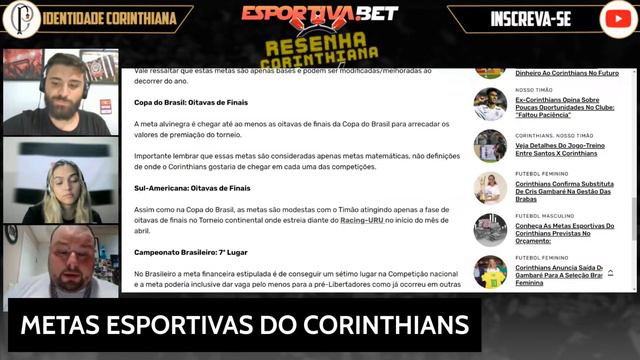 CONHEÇA AS METAS ESPORTIVAS DO TIMÃO | SUBSTITUTA DE GAMBARÉ | JOGO-TREINO SANTOS X CORINTHIANS смотреть онлайн