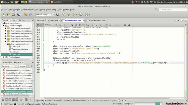 JavaFX Library Software #16 : Book Renewal Function смотреть онлайн