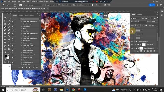Trending Painting Art Photoshop Action смотреть онлайн