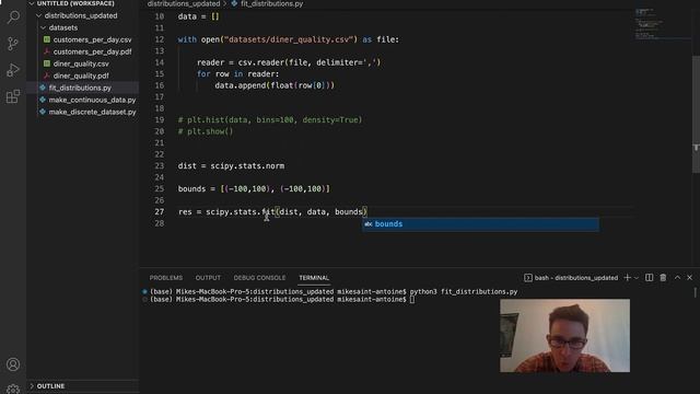 Fitting Probability Distributions to Data with SciPy (UPDATED VERSION) смотреть онлайн