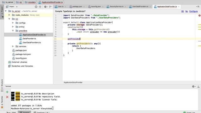 Рeализация серверной части на Typescript смотреть онлайн