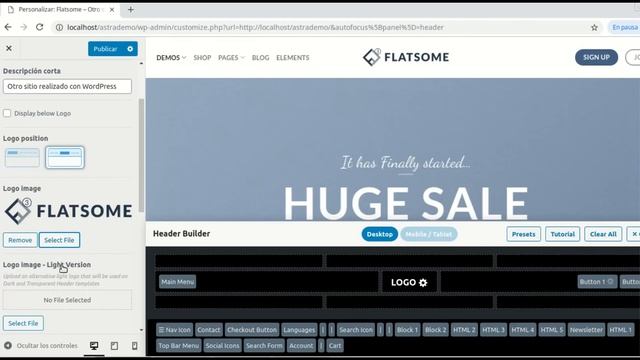 Tutorial. Tema Flatsome de WordPress. Personalizar el Header смотреть онлайн