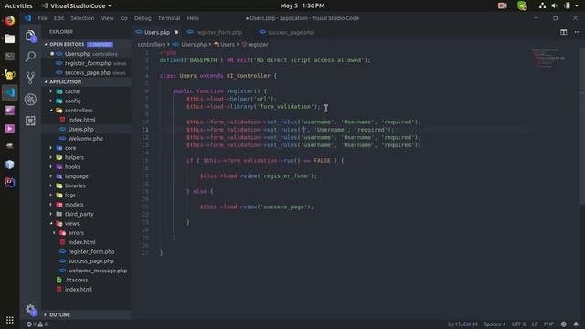 CodeIgniter Form Validation Library Tutorial смотреть онлайн