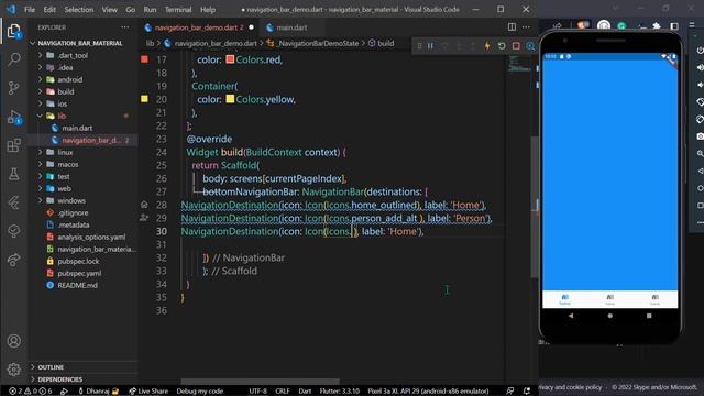 Material 3 Navigation Bar in Flutter | Flutter Tutorials смотреть онлайн