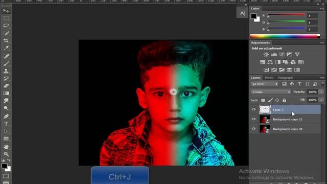 Best Tutorial Scin Effect || Red Scin || Photoshop cc смотреть онлайн