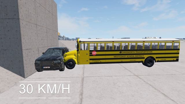 School bus vs Rolls-Royce Cullinan! 80 Km/H CRASH TEST! - ? BeamNG.Drive смотреть онлайн