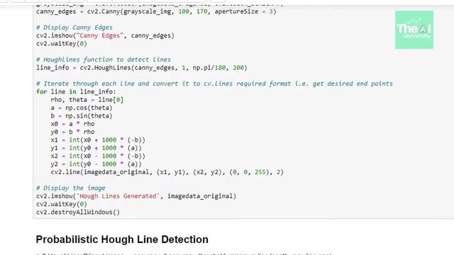 Lane Detection for Self Driving cars using Hough Lines | Hough Lines and Probabilistic Hough Lines смотреть онлайн