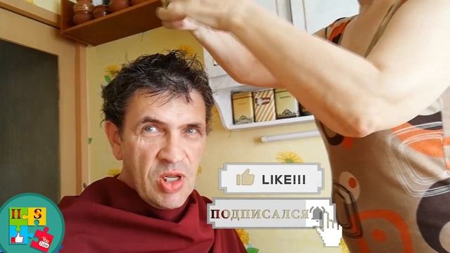 КАК ПОДСТРИЧЬ МУЖА ножницами. Мужская стрижка смотреть онлайн