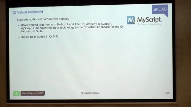 QtWS17 - Using Virtual Keyboards on Qt Embedded Devices, Jan Arne Petersen, KDAB смотреть онлайн