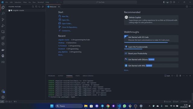 Установка Angular, Angular CLI, Создание первого проекта | Angular курс смотреть онлайн