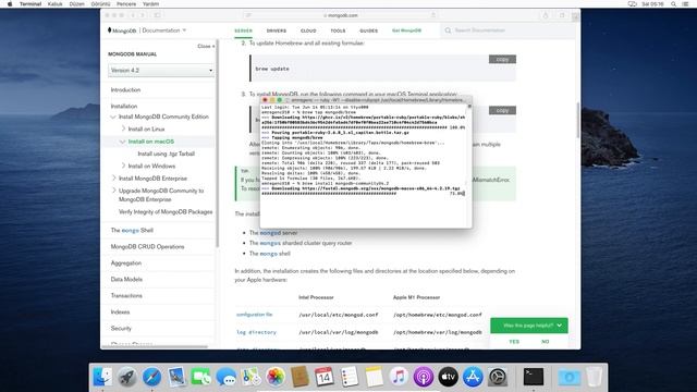 MacOS'ta MongoDB Kurulumu смотреть онлайн