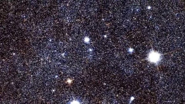 The telescope magnifies hundreds of light years.