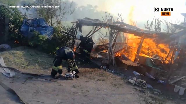 Пожар в дачном обществе Кайназар смотреть онлайн