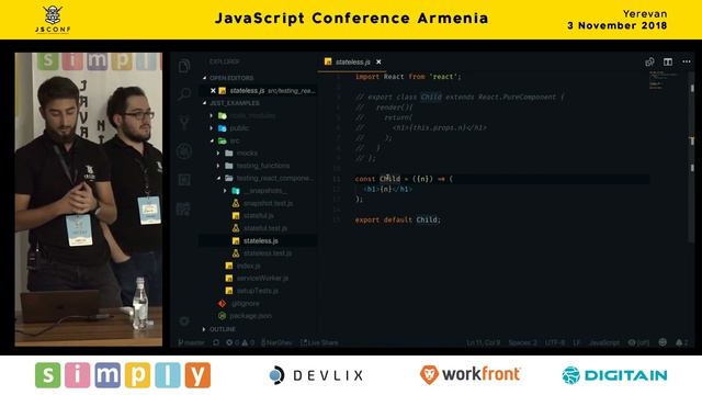 TDD with Jest by Narek Ghevondian and David Demirkhanyan (Eng) | JS Conf Armenia 2018 смотреть онлайн