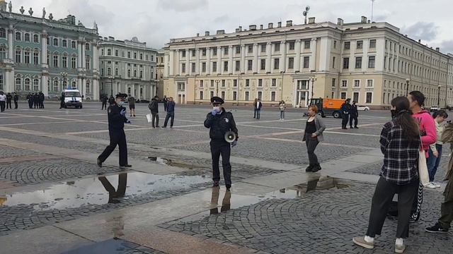Пикеты на Дворцовой по поправкам в Конституцию 1 июля 2020 смотреть онлайн