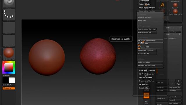 Zbrush Урок 3 (Decimation Master оптимизация сетки) смотреть онлайн