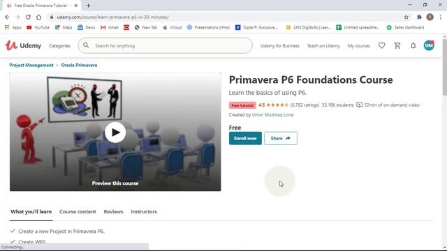 Primavera P6 Free Online Course On Udemy||Oracle Primavera P6 Free Online Tutorial Complete смотреть онлайн