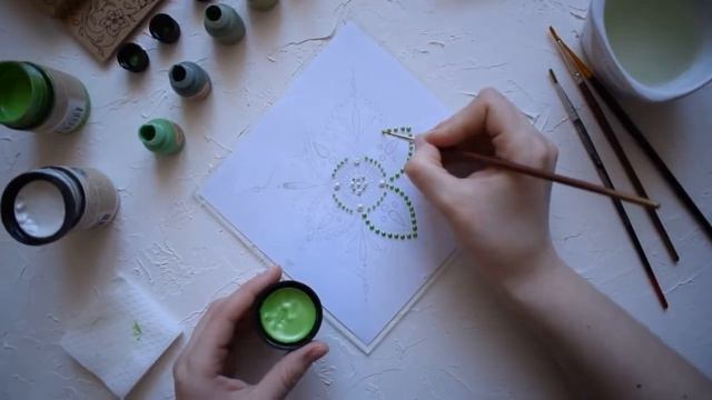 Обзор акриловых красок Tury design. "Обратная" точечная роспись акриловыми красками по стеклу смотреть онлайн