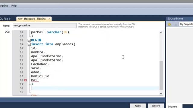 Procedimientos almacenados MySQL (Agregar) смотреть онлайн