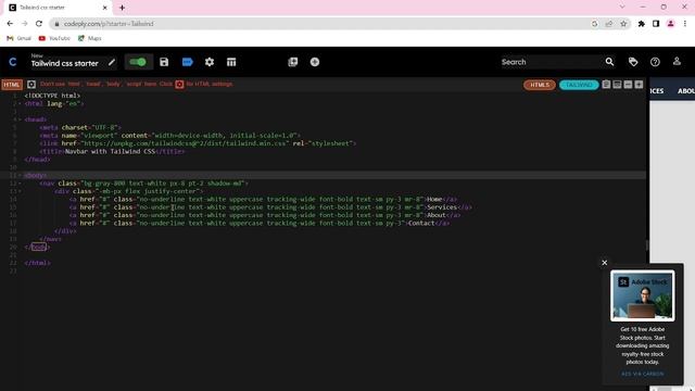 How to create Nav Bar using Tailwind CSS. смотреть онлайн
