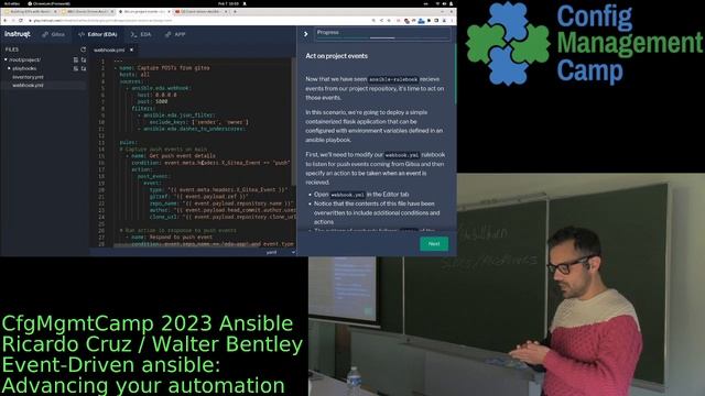 CfgMgmtCamp Walter Bentley + Ricardo C. Cruz -- Event-Driven Ansible: Advancing your automation смотреть онлайн