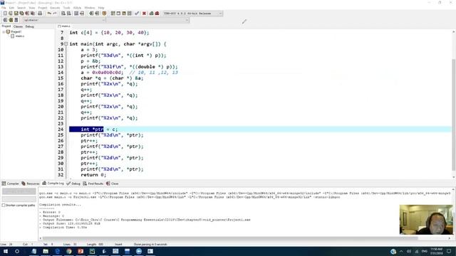 Chapter 8: Pointers and Arrays (Part 1: Pointer and Memory Address) смотреть онлайн