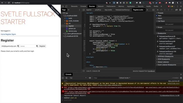 Firebase Registering and Verifying Users for the Svelte Firebase Starter - Part 7 смотреть онлайн