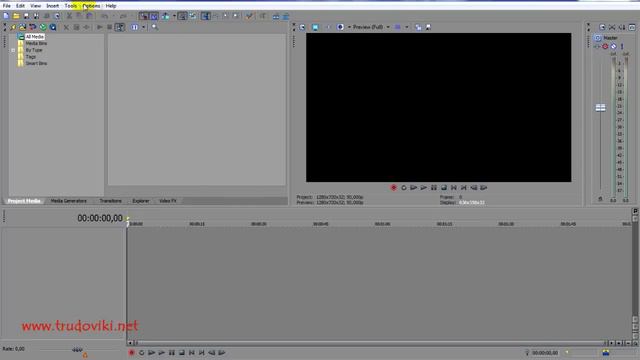 Урок 2 Важные настройки программы Sony Vegas. смотреть онлайн