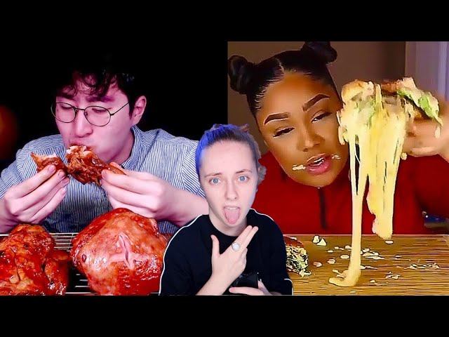 Самые НЕПРИЯТНЫЕ МОМЕНТЫ В МУКБАНГ И АСМР реакция на корейцев и американцев смотреть онлайн