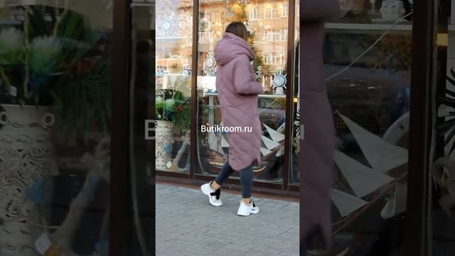 Длинный пуховик одеяло с магнитными кнопками розовый смотреть онлайн