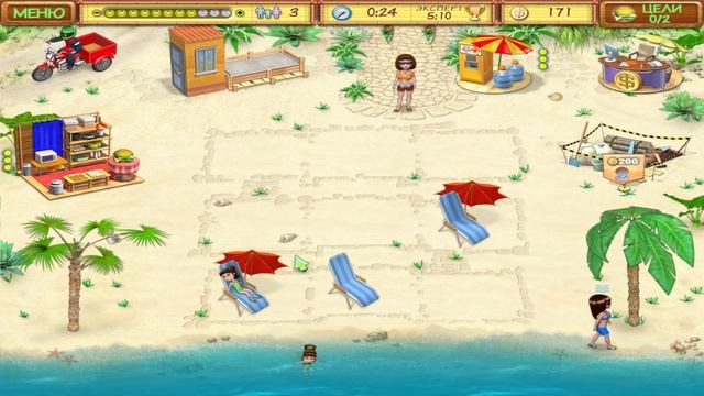 Пляжный Переполох прохождение #1 История двух Подружек (уровни 1-4) смотреть онлайн