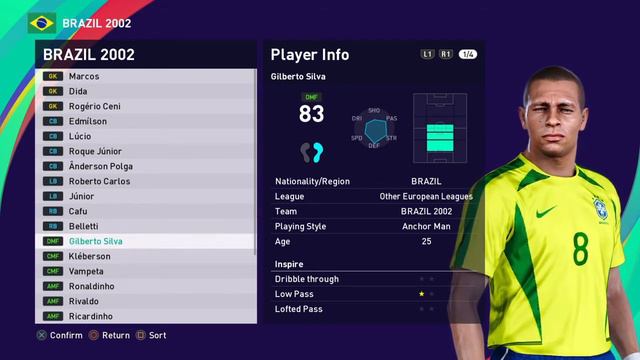 eFootball PES 2021 SEASON UPDATE BRAZIL MUNDIAL 2002 PS4 смотреть онлайн