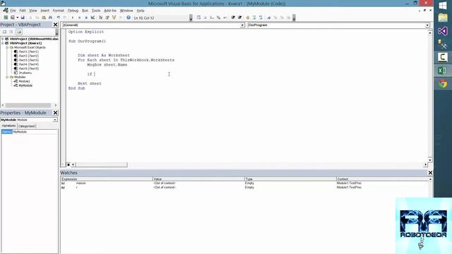 VBA Урок_14 | FOR EACH Оператор Цикла | Программирование для начинающих Просто и Доступно | Язык VB смотреть онлайн