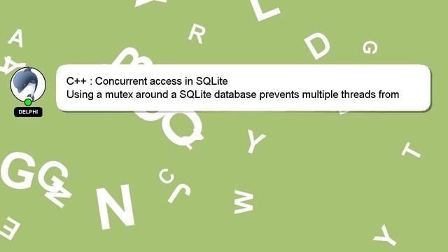 C++ : Concurrent access in SQLite смотреть онлайн