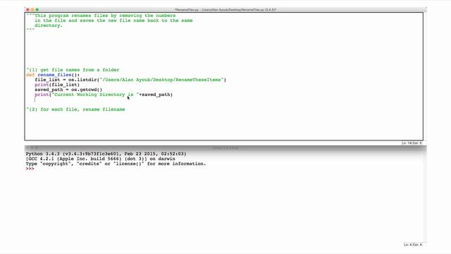 'Rename Files' Python Program - By Alan Ayoub смотреть онлайн