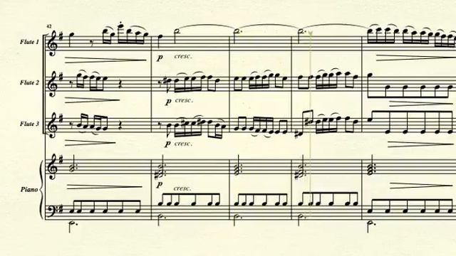 'Adagio' from String Quartet No. 3 - Joseph Haydn - for 3-part flute ensemble with piano смотреть онлайн
