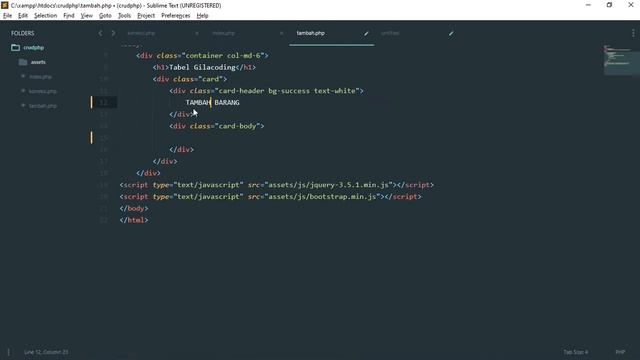 CRUD Sederhana PHP 7 dengan Bootstrap 4 - Tutorial Web Gilacoding смотреть онлайн
