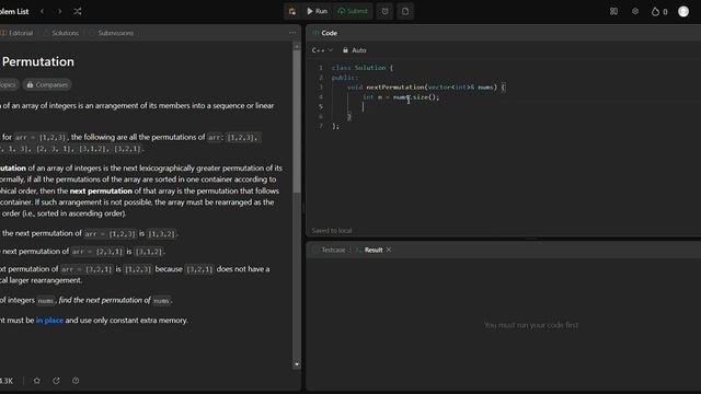 #4 Next Permutation | LeetCode | #180_placementt_bomb | C++ | Array | #Dsa смотреть онлайн