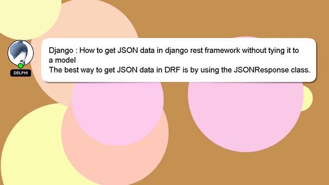 Django : How to get JSON data in django rest framework without tying it to a model смотреть онлайн