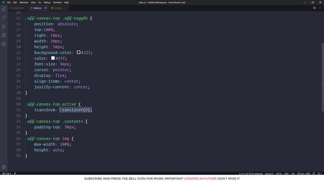 Off Canvas From Top or TopCanvas with HTML, CSS & Vanilla JavaScript || Web Design Bangla Tutorial смотреть онлайн