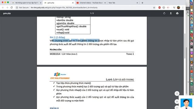 Java1 cơ bản - Lab4 bài 2 - Nhập xuất trong class смотреть онлайн