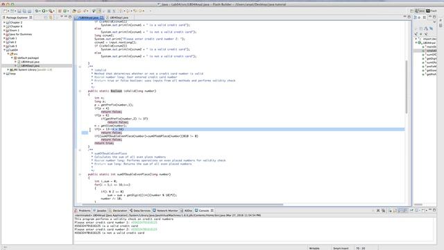 Credit Card Validation Check Java смотреть онлайн