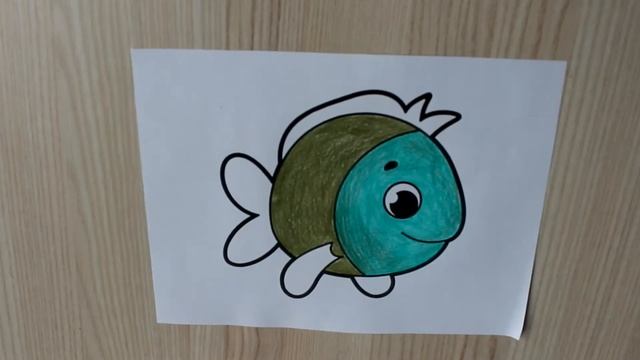 Раскраска рыбка/ Как раскрасить рыбу/ Coloring fish смотреть онлайн